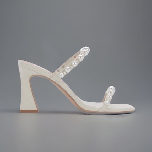 Dolce Vita Shoes - new Dolce Vita DV Pearl Embellished Sandal Heels in Ivory White, size 9
